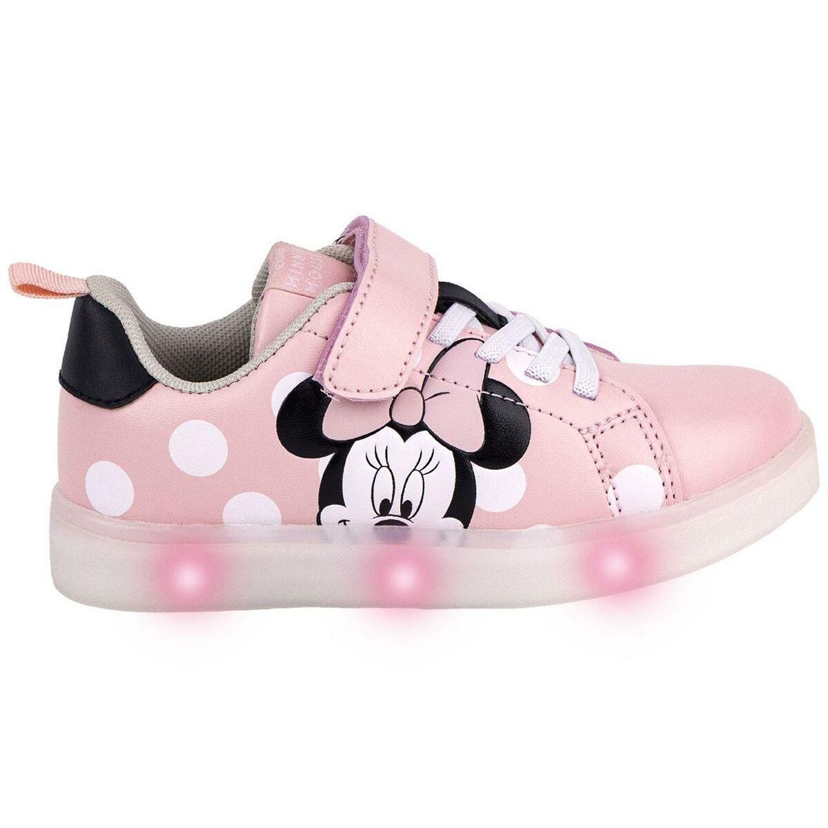 LED Træningssko Minnie Mouse Velcro Pink 29