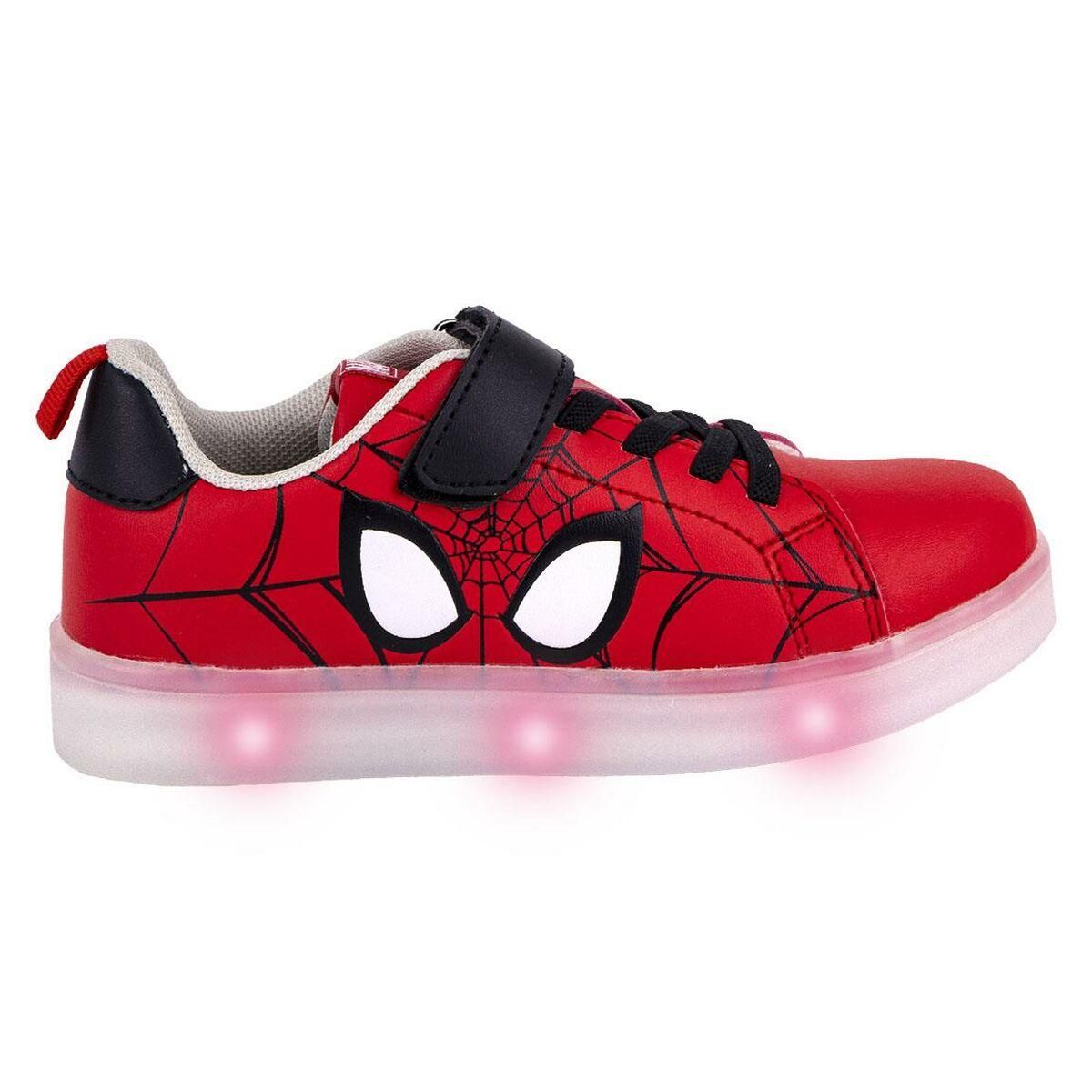 LED Træningssko Spider-Man Velcro Rød 28