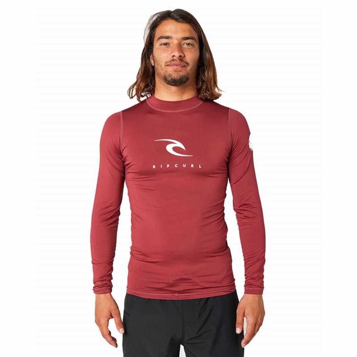 Bade T-shirt Rip Curl Corps Rød Brun Mænd S