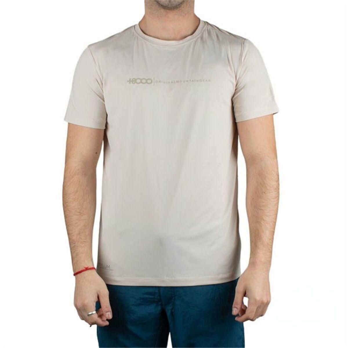 Kortærmet T-shirt til Mænd +8000 Uvero Beige XL