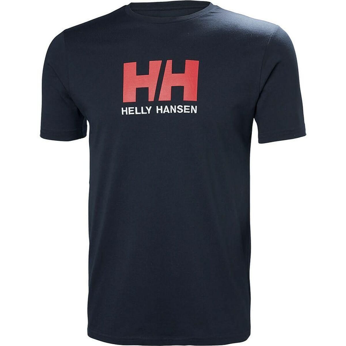 Kortærmet T-shirt til Mænd LOGO Helly Hansen 33979 597 Marineblå M