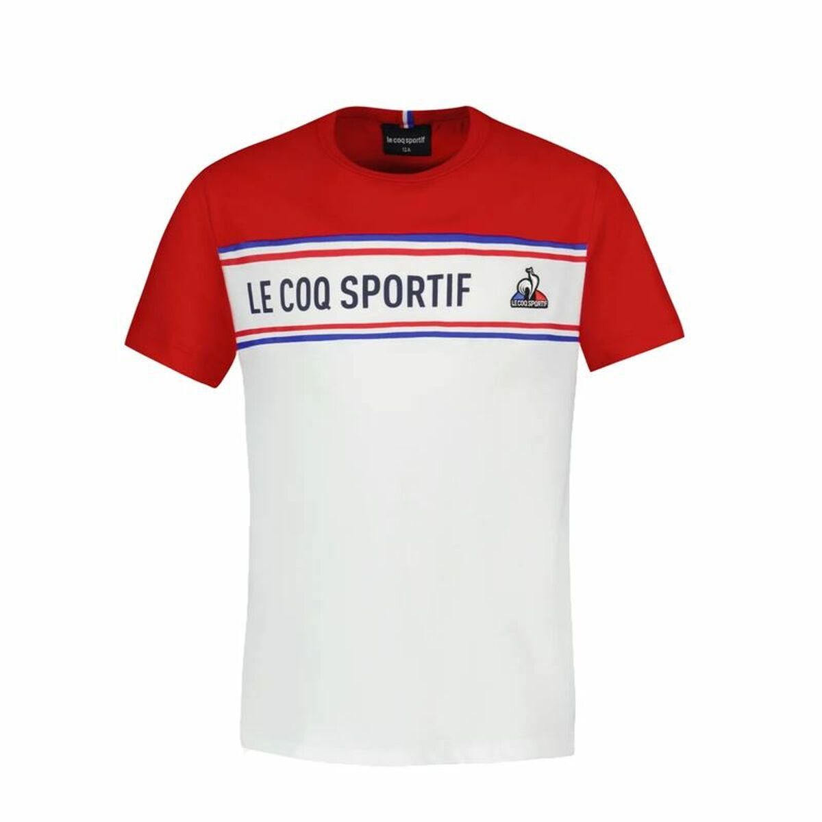 Kortærmet T-shirt til Børn Le coq sportif N°2 Tricolore Hvid 12 år