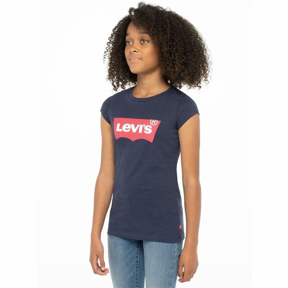 Børne Kortærmet T-shirt Levi's Batwing Mørkeblå 16 år