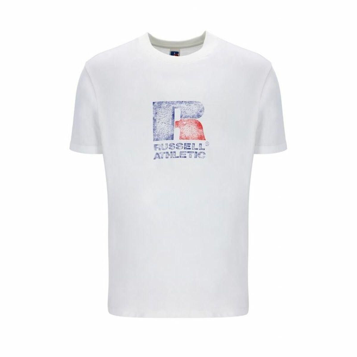 Kortærmet T-shirt Russell Athletic Emt E36201 Hvid Mænd S