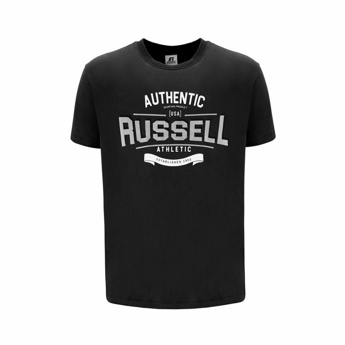 Kortærmet T-shirt til Mænd Russell Athletic Amt A30081 Sort S