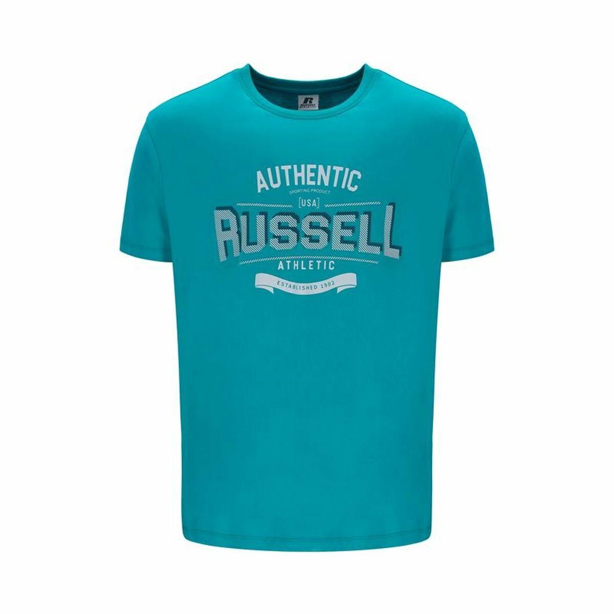 Kortærmet T-shirt til Mænd Russell Athletic Amt A30081 Akvamarin L