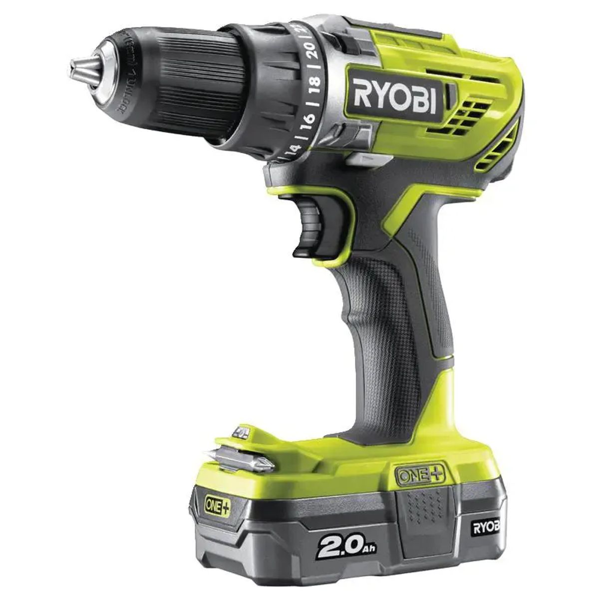 Ryobi Bore-/skruemaskine 18V - 1 x 2,0 ah - R18DD3-120S