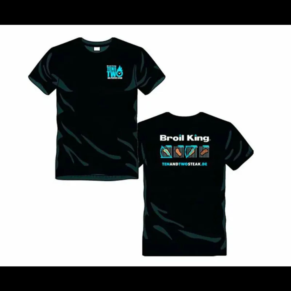 Broil King T-shirt 10&2 Sort - Str 2XL