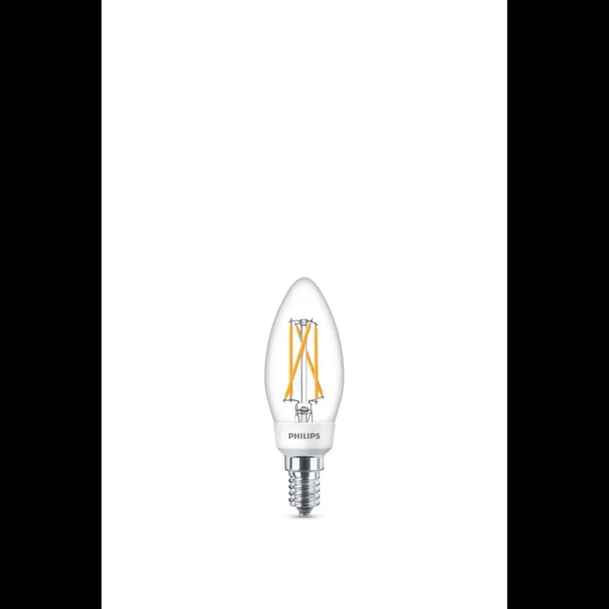 Philips LEDClassic 40W sceneswitch kerte varm hvid klar 3 skift lille sokkel 1 stk - 8718696809754