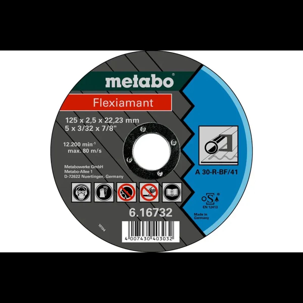 Metabo 4007430403032 - 616732000 Kvalitetsklasse A 30-R Flexiamant stål