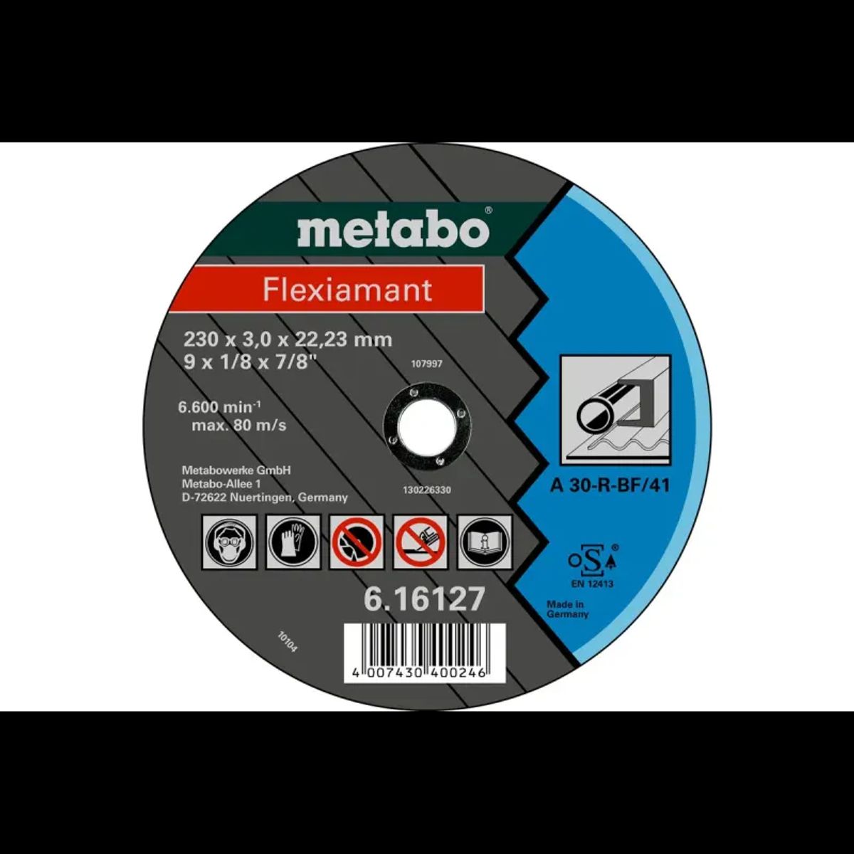 Metabo 4007430401151 - 616310000 Kvalitetsklasse A 30-R Flexiamant stål