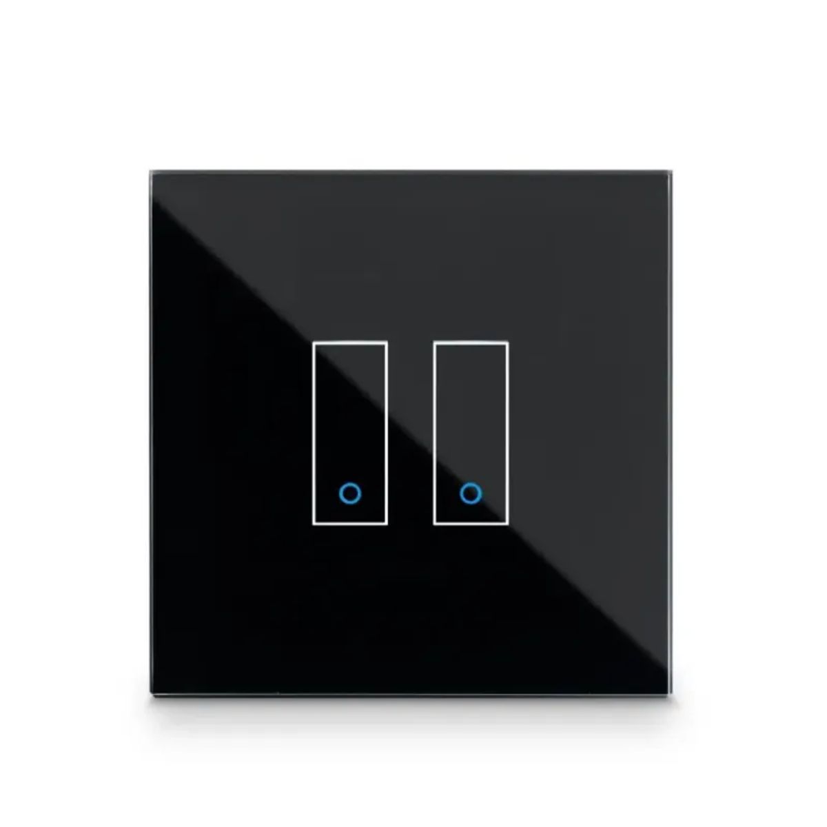 Iotty Smart Switch double button faceplate - Design your own smart switch Colour: Black