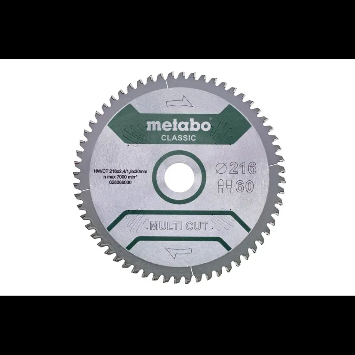 Metabo 4061792173651 - 628286000 Rundsavklinge multi cut, kvalitet classic, til semistationære rundsav