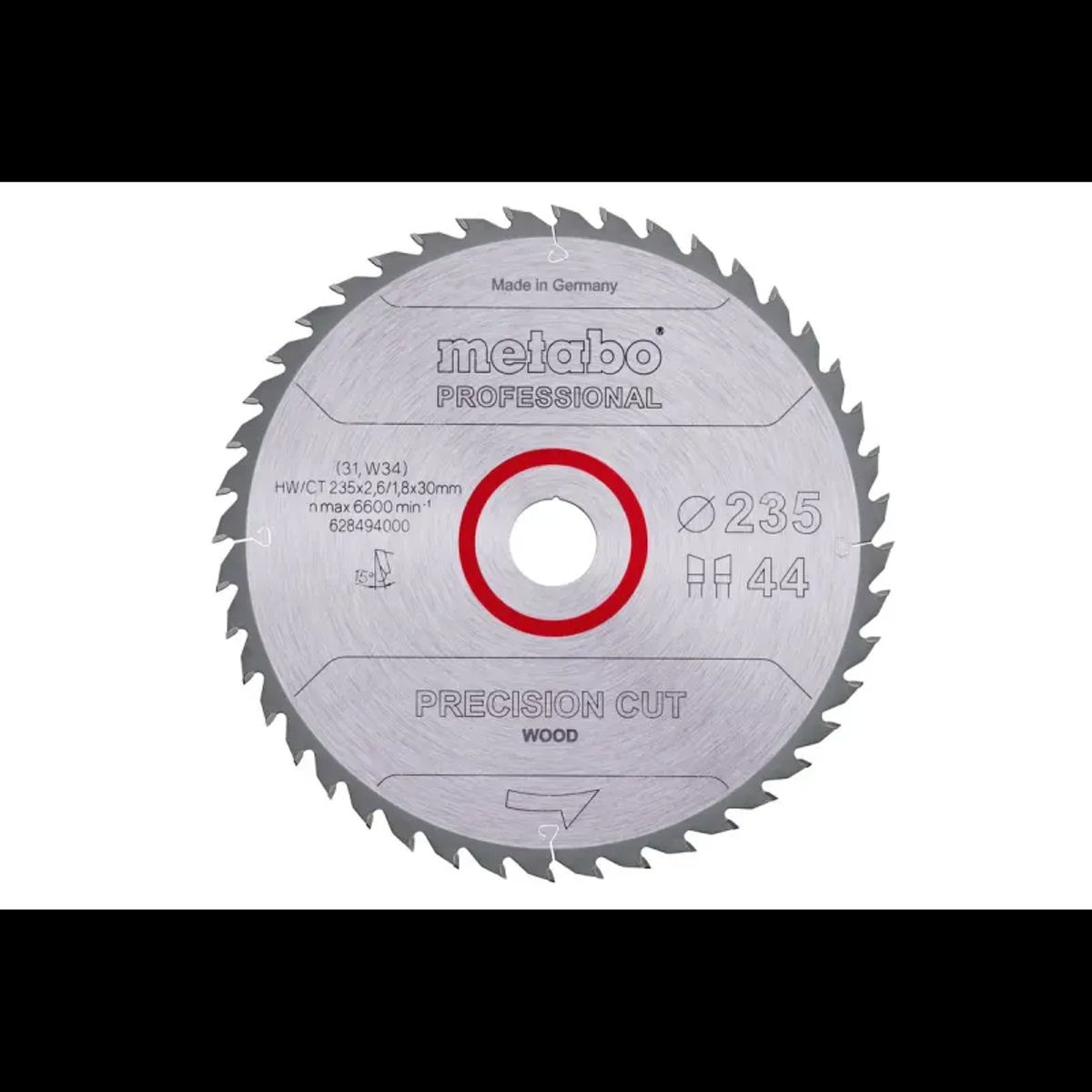 Metabo 4061792188532 - 628494000 Rundsavklinge precision cut wood, kvalitet professional, til håndrundsav