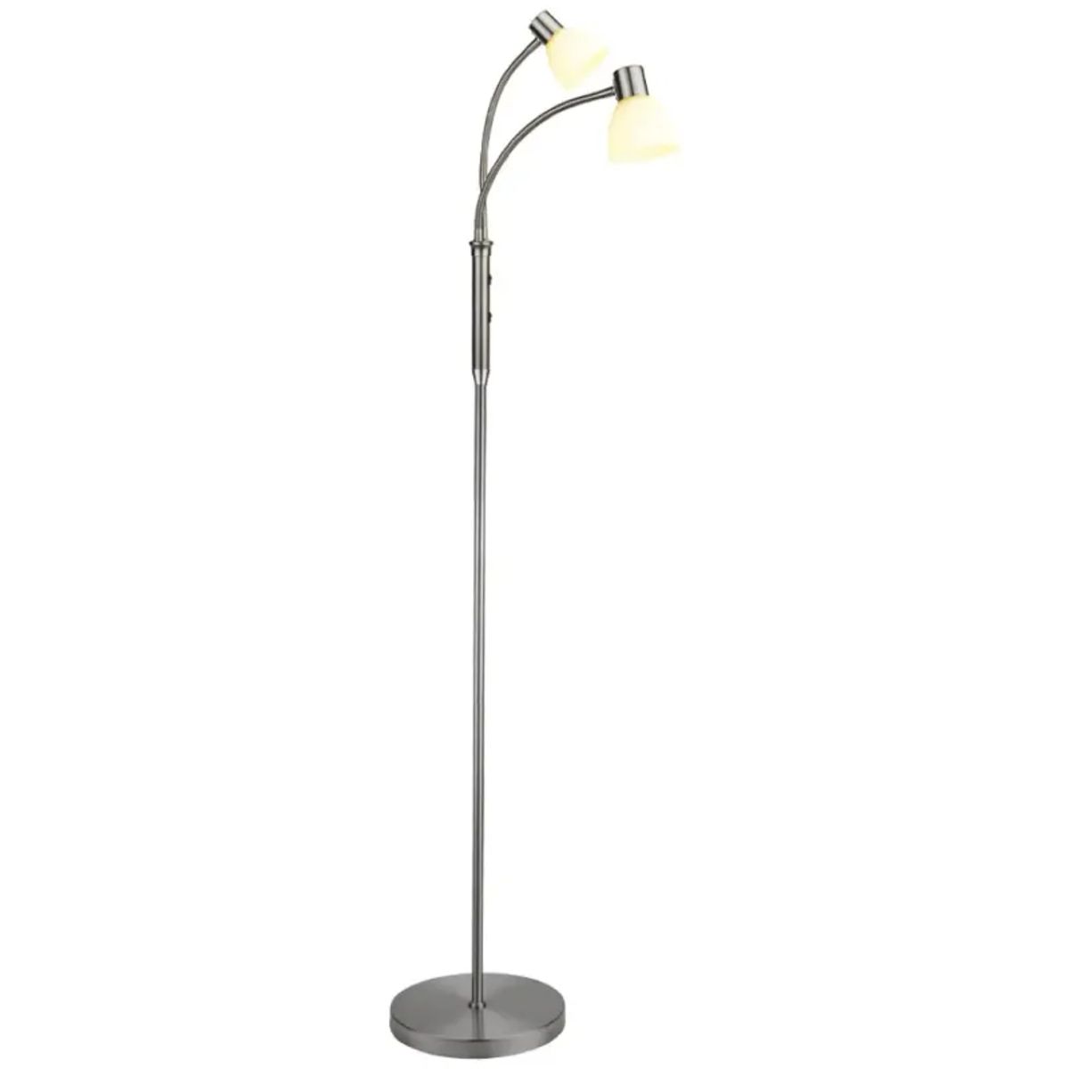 Halo Design HUDSON Gulvl. LED 2L G9, Opal glas / B-Stål - 736904