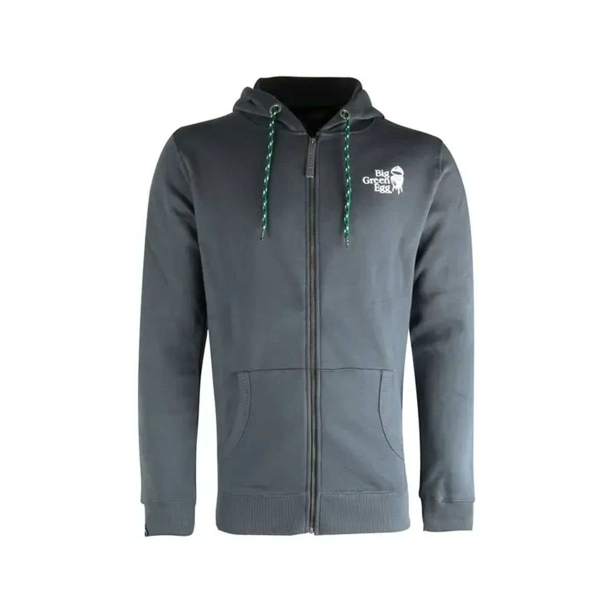 Big Green Egg Hoodie Med Lynlås - Dark Grey - Medium - 700560