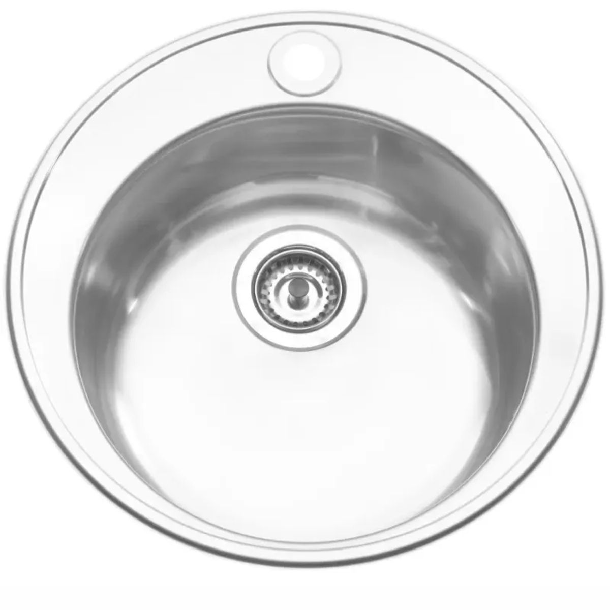 Juvel Køkkenvask Bkc380b1 M/hanehul Og Strainer Kummemål: Ø385 X 175 Mm