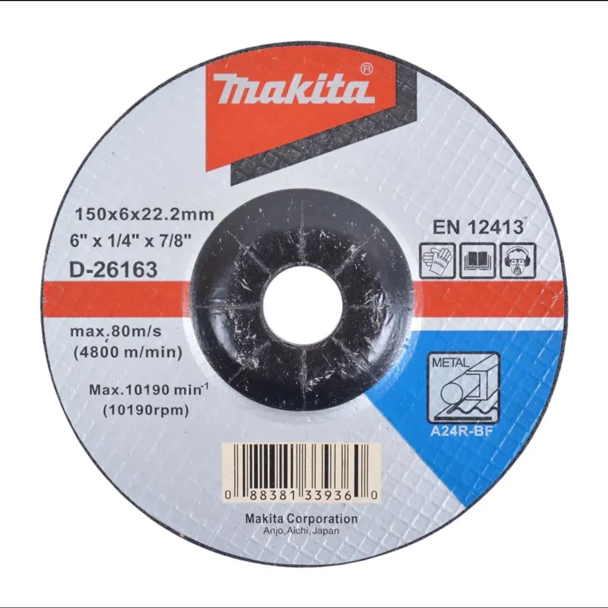 Makita Skrubskive 150x6x22.23mm (En) - D-26163