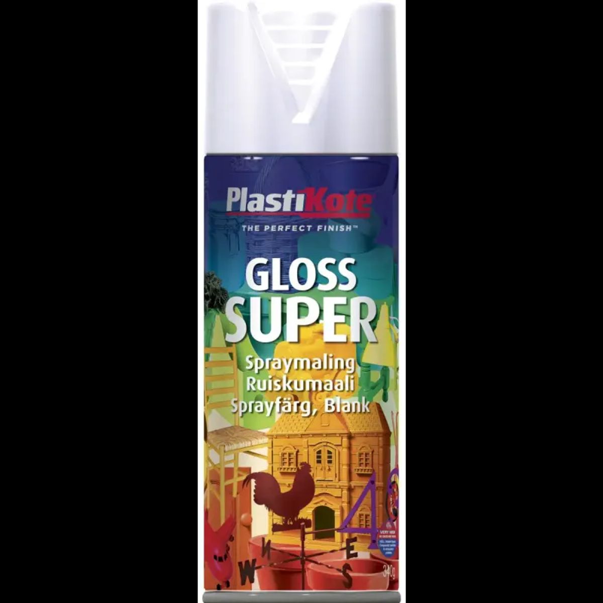 Plasti Kote Pk Super Ral9010 - Hvid Blank 400ml