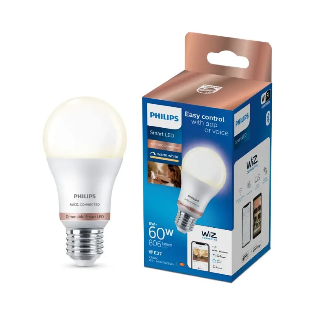 Philips Smart LED Dimmable - Standard E27 pære