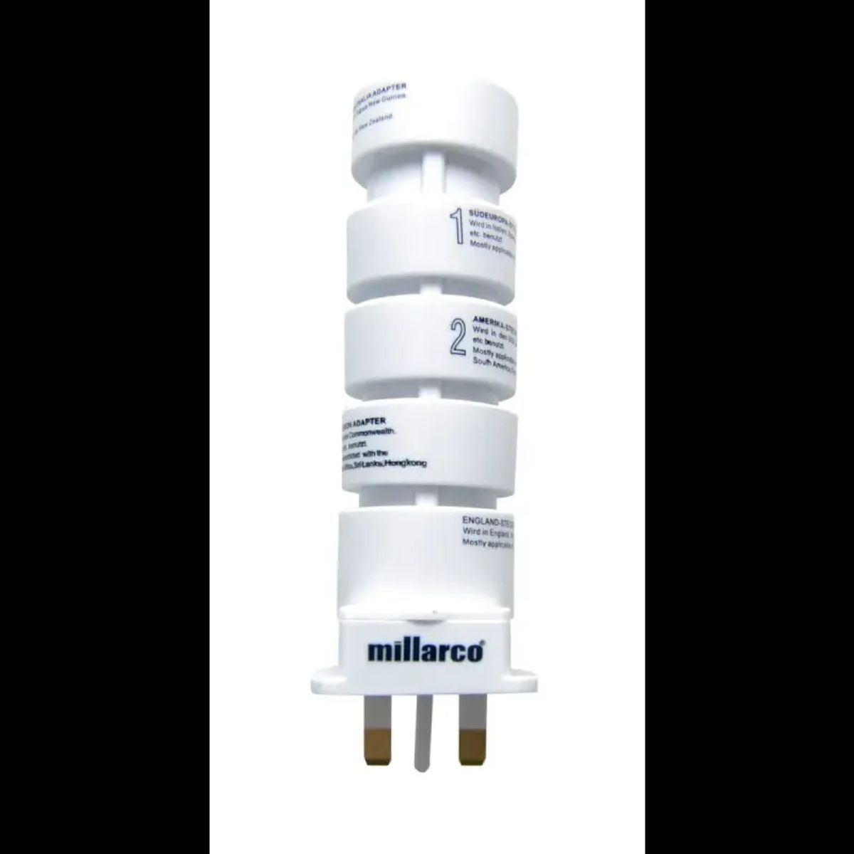 Millarco rejseadapter 5 i 1