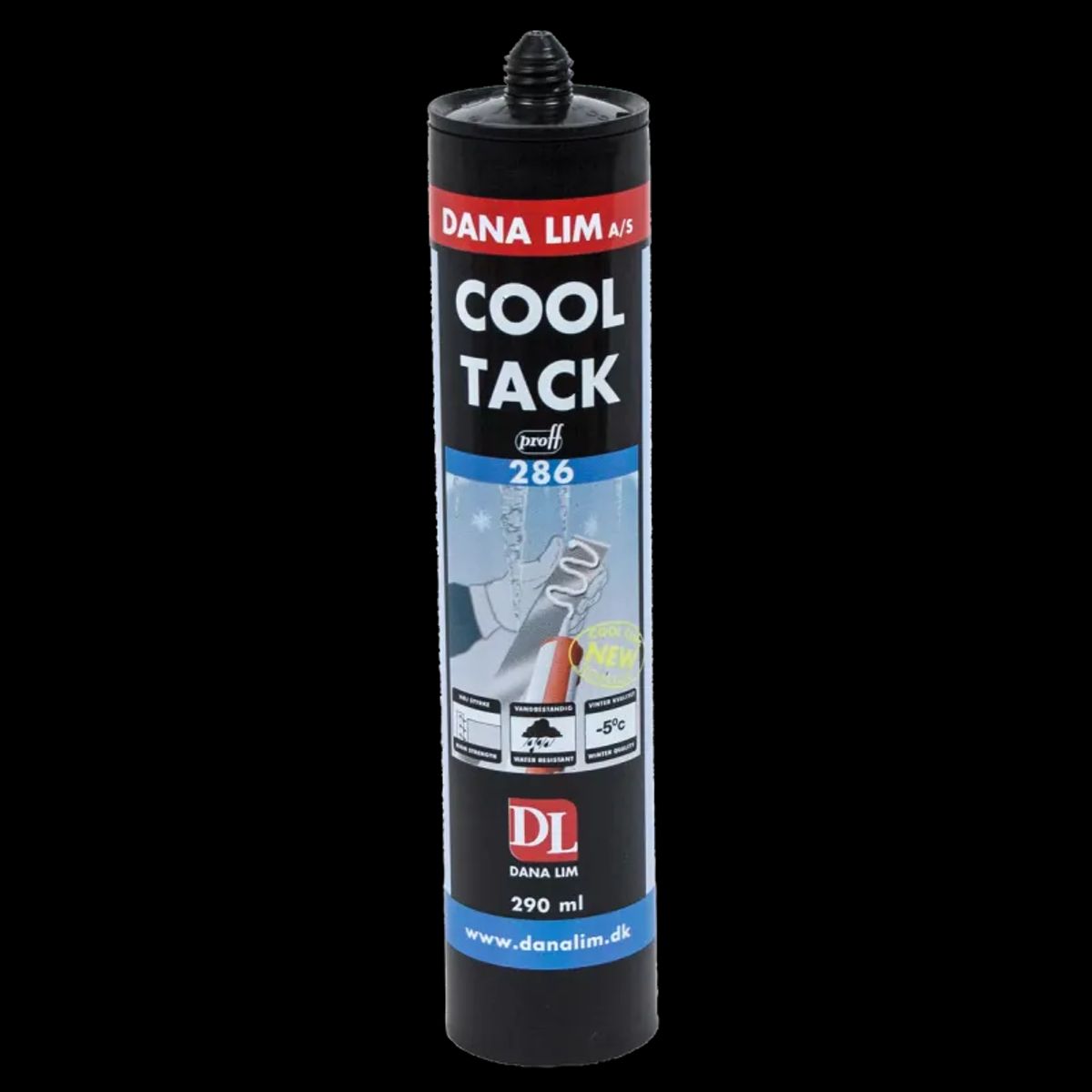 Dana Cool Tack montagelim Sort 290ml