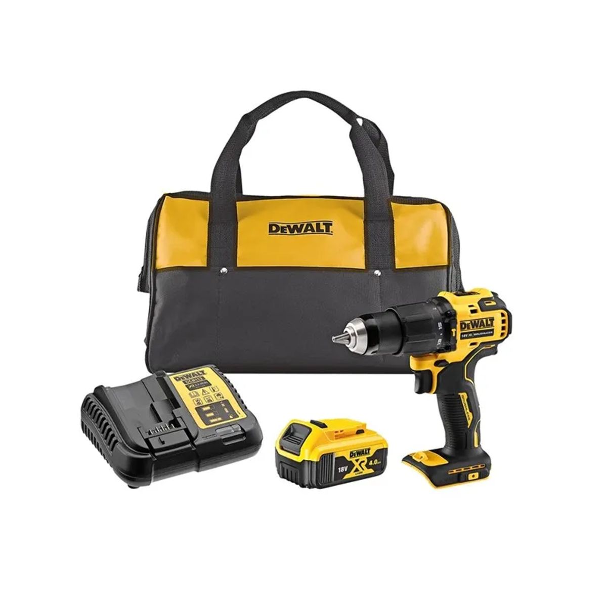 DeWALT 18V XR Kulløs Boremaskine Soft Bag 4,0 Ah / Lader Dcb113 - DCD709M1-QW