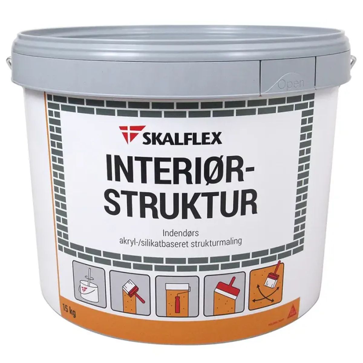 Skalflex Strukturmaling Interiør Grov Hvid 15kg