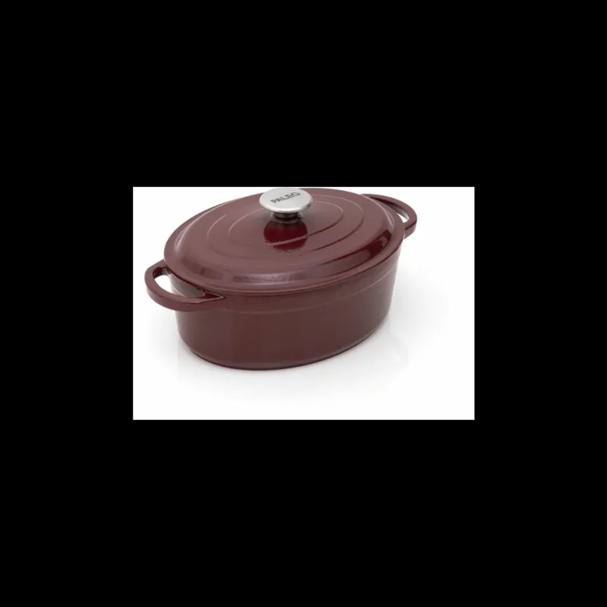 Paleo Oval Gryde Lav, bordeaux, 23x29cm - Gryde - 9216657