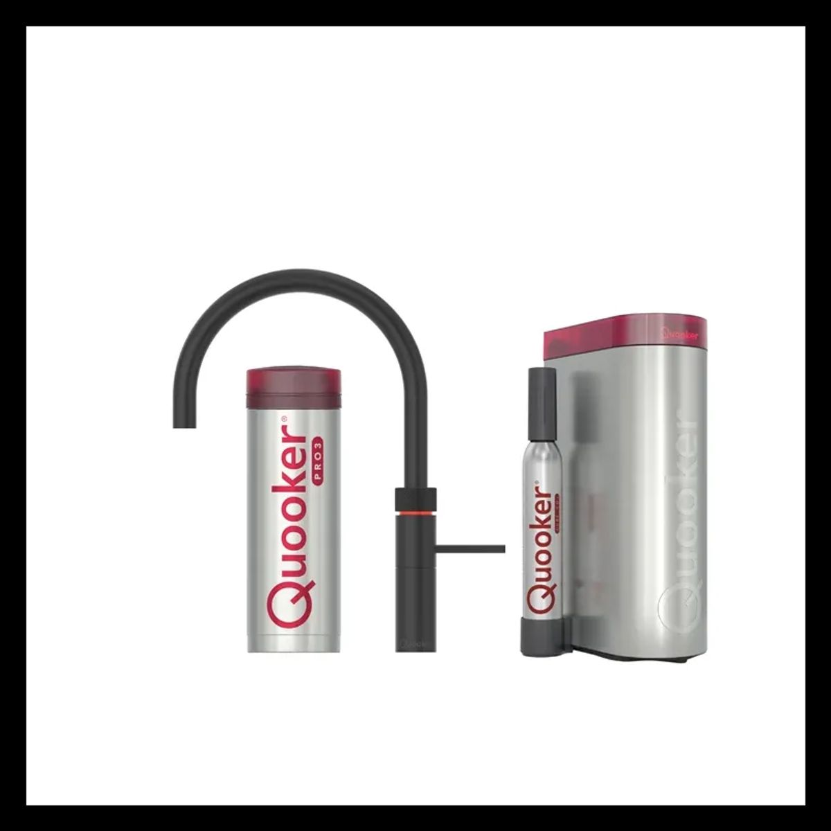 Quooker Fusion Round Sæt M 3l Black Inkl. Pro3 & Cube Beholder