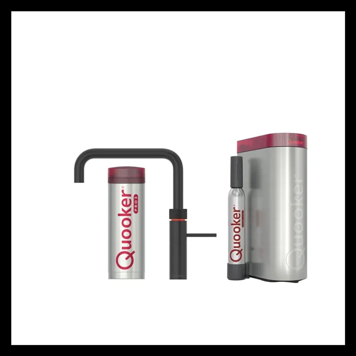 Quooker Fusion Square Sæt M.3l Black Inkl. Pro3 & Cube Beholder