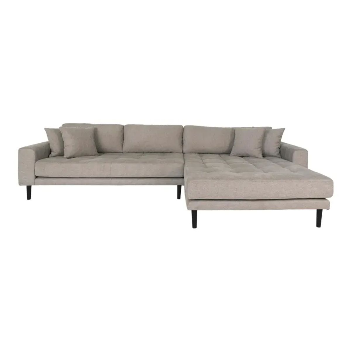 Sofa højrevendt i stone med fire puder HN1030 - 1301481