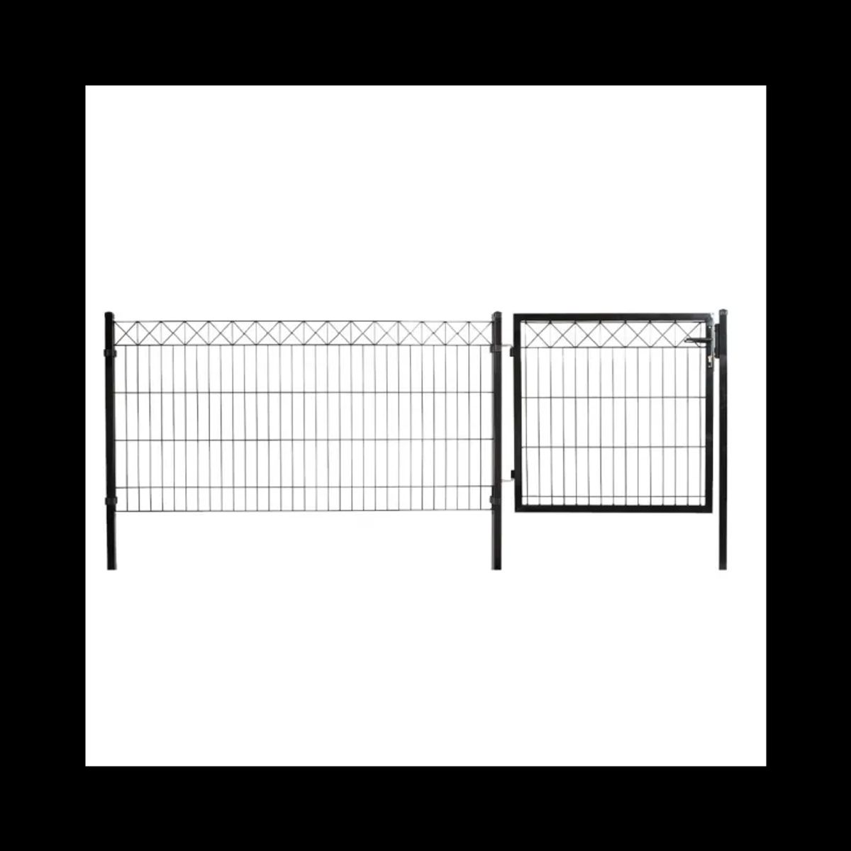 Låge F/panelhegn M/deko "X" Galv. 80 Cm