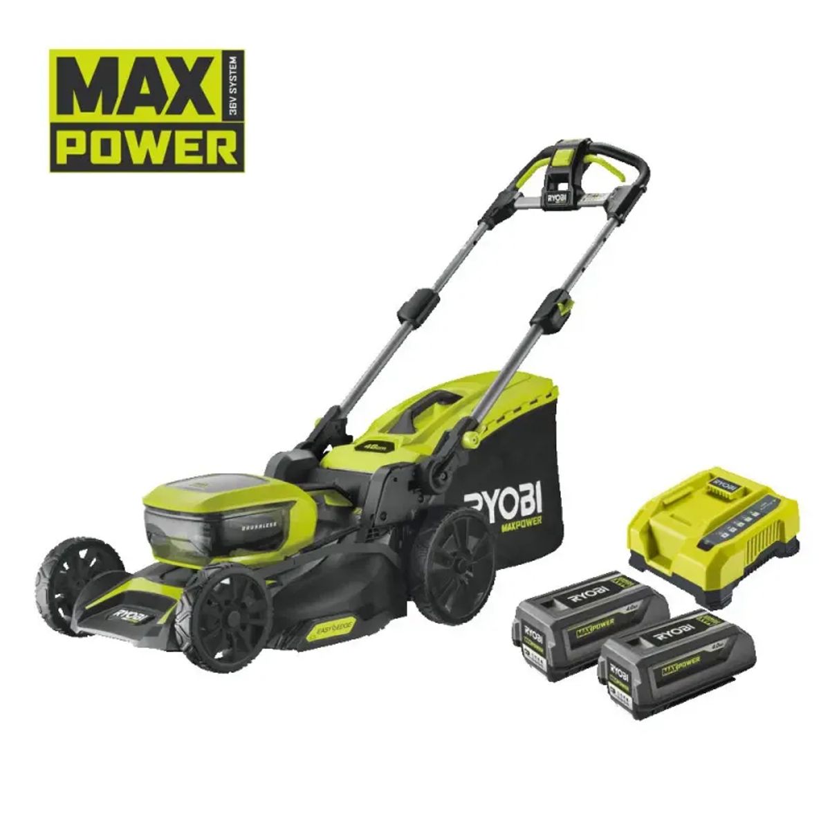 Ryobi Plæneklipper kulfri 36V - RY36LMX46A-240 - MAX POWER