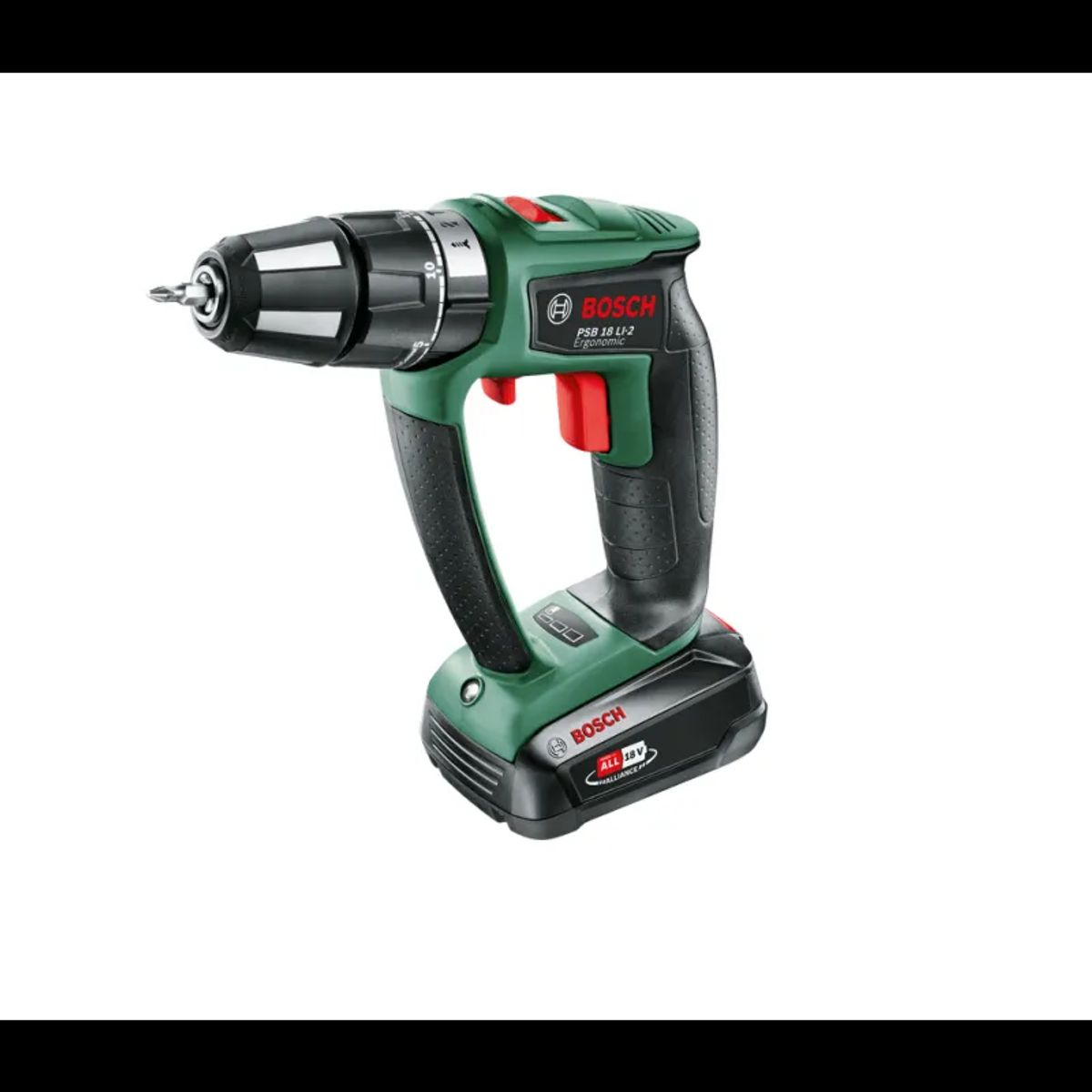 Bosch PSB 18 LI-2 Ergonomic Akku-slagbore-/skruemaskine med to gear, lithium-ion - 06039B0300