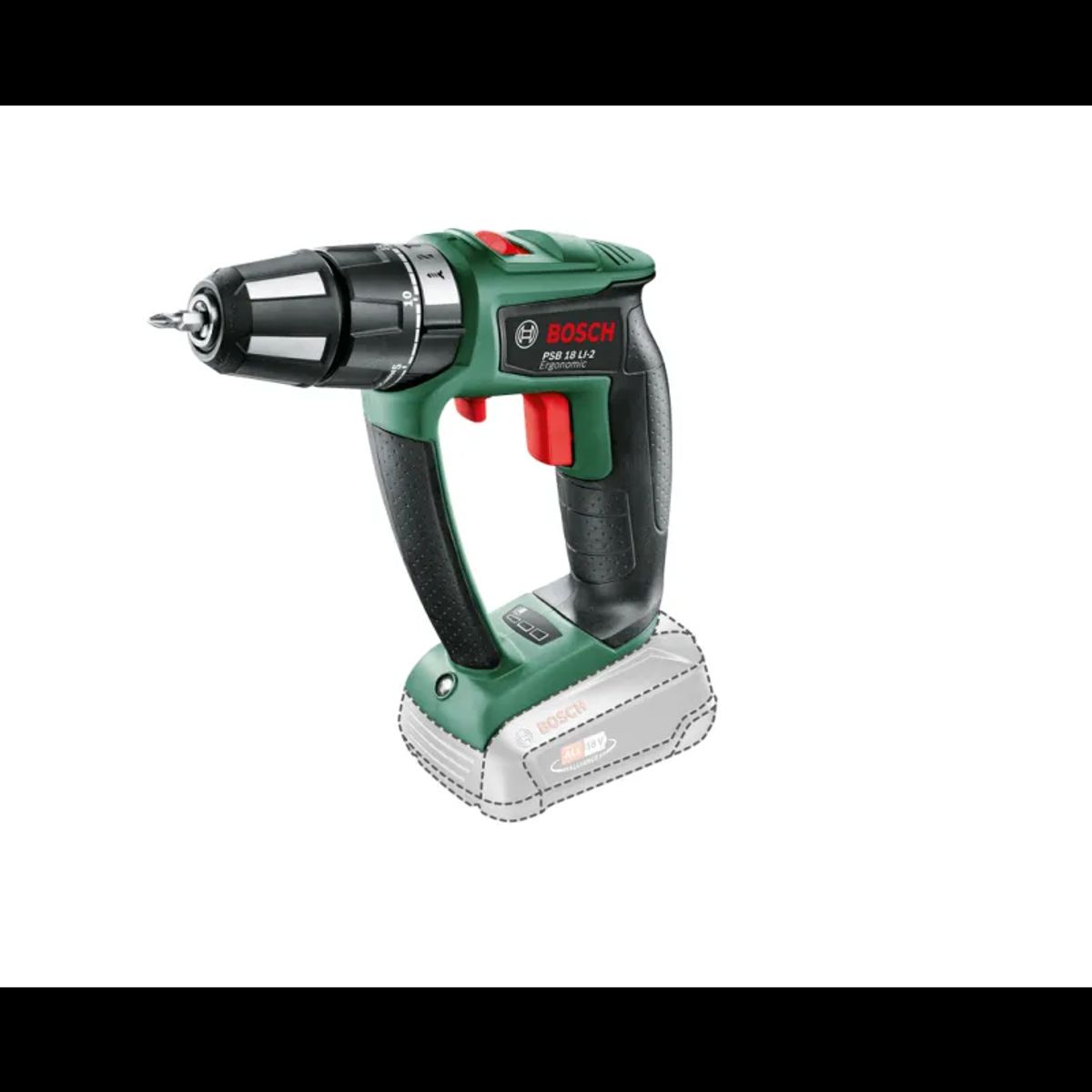 Bosch PSB 18 LI-2 Ergonomic Akku-slagbore-/skruemaskine med to gear, lithium-ion (uden akku og lader) - 06039B0302