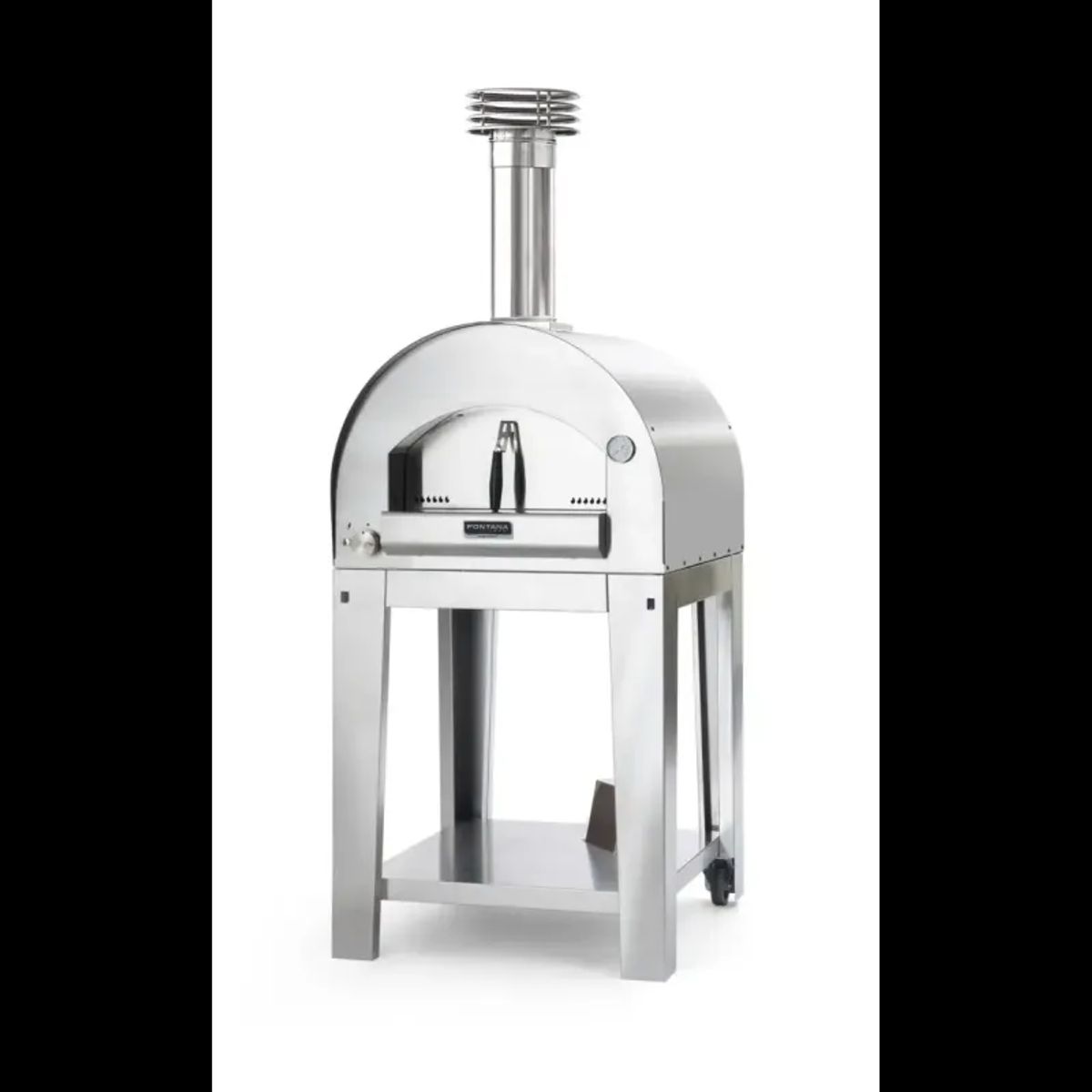 Fontana Forni MARGHERITA INOX GAS Pizzaovn med vogn