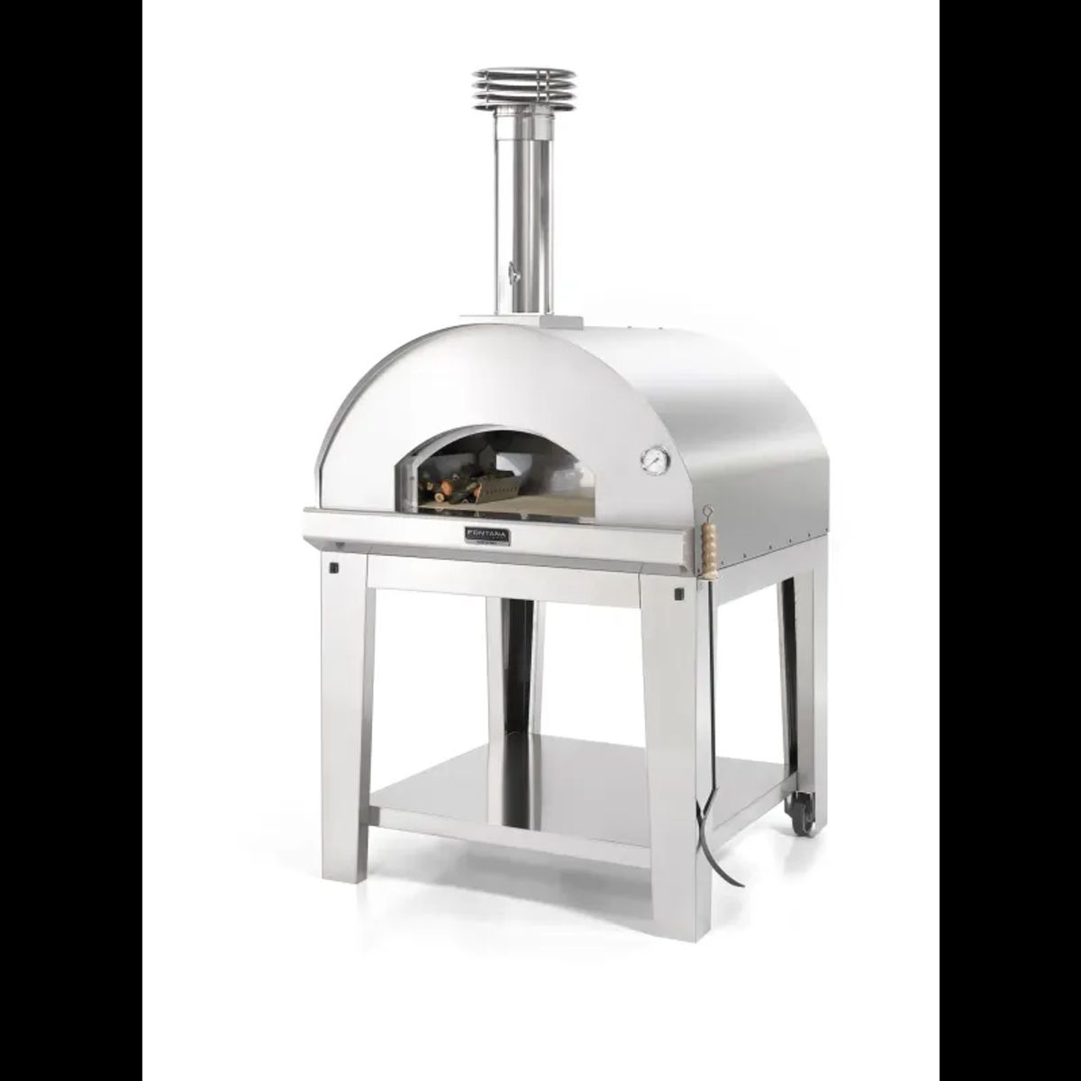 Fontana Forni MARINARA INOX Pizzaovn med vogn