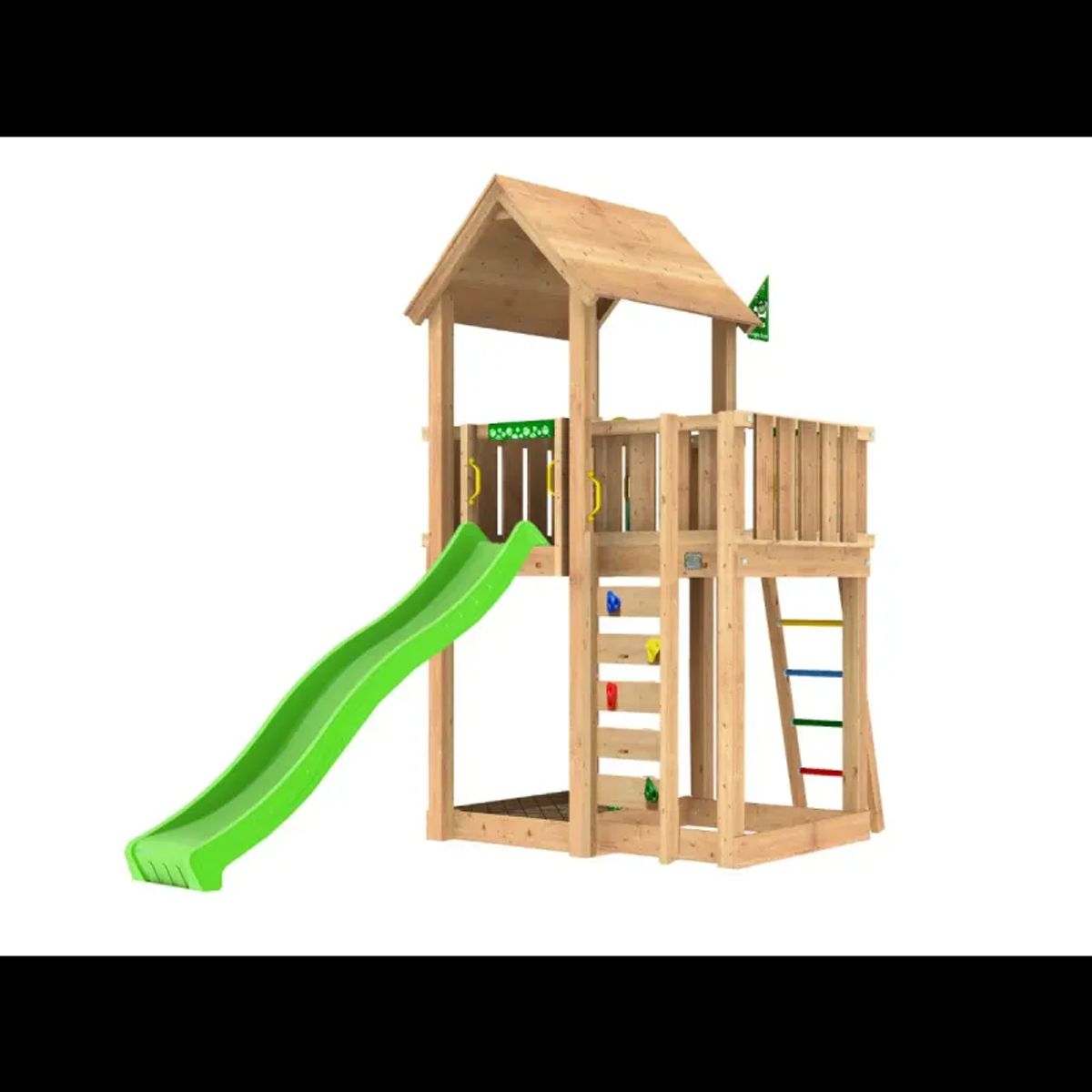 Legetårn komplet Jungle Gym Mansion 2.1 ekskl. rutsjebane