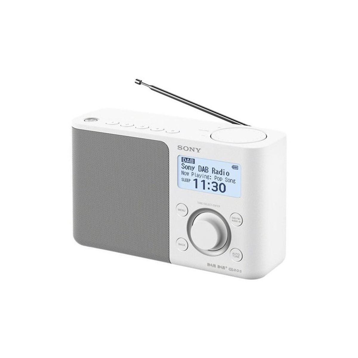 Sony XDR-S61D, hvid DAB+/FM radio