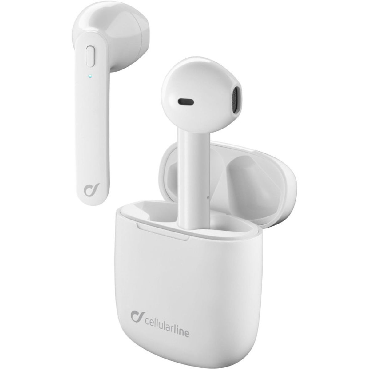 Cellularline True-Wireless Aries, hvid Trådløse In-Ear øretelefoner