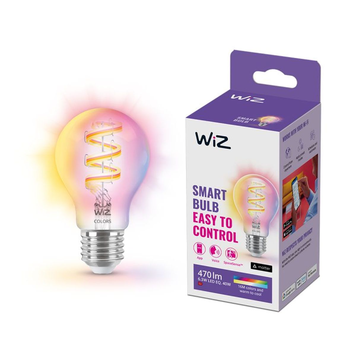 WiZ Bulb Filament Color - E27 A60