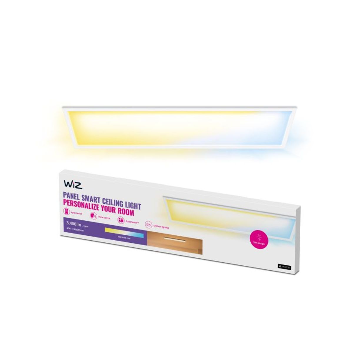 WiZ Panel Ceiling RT 36W White 27-65K TW