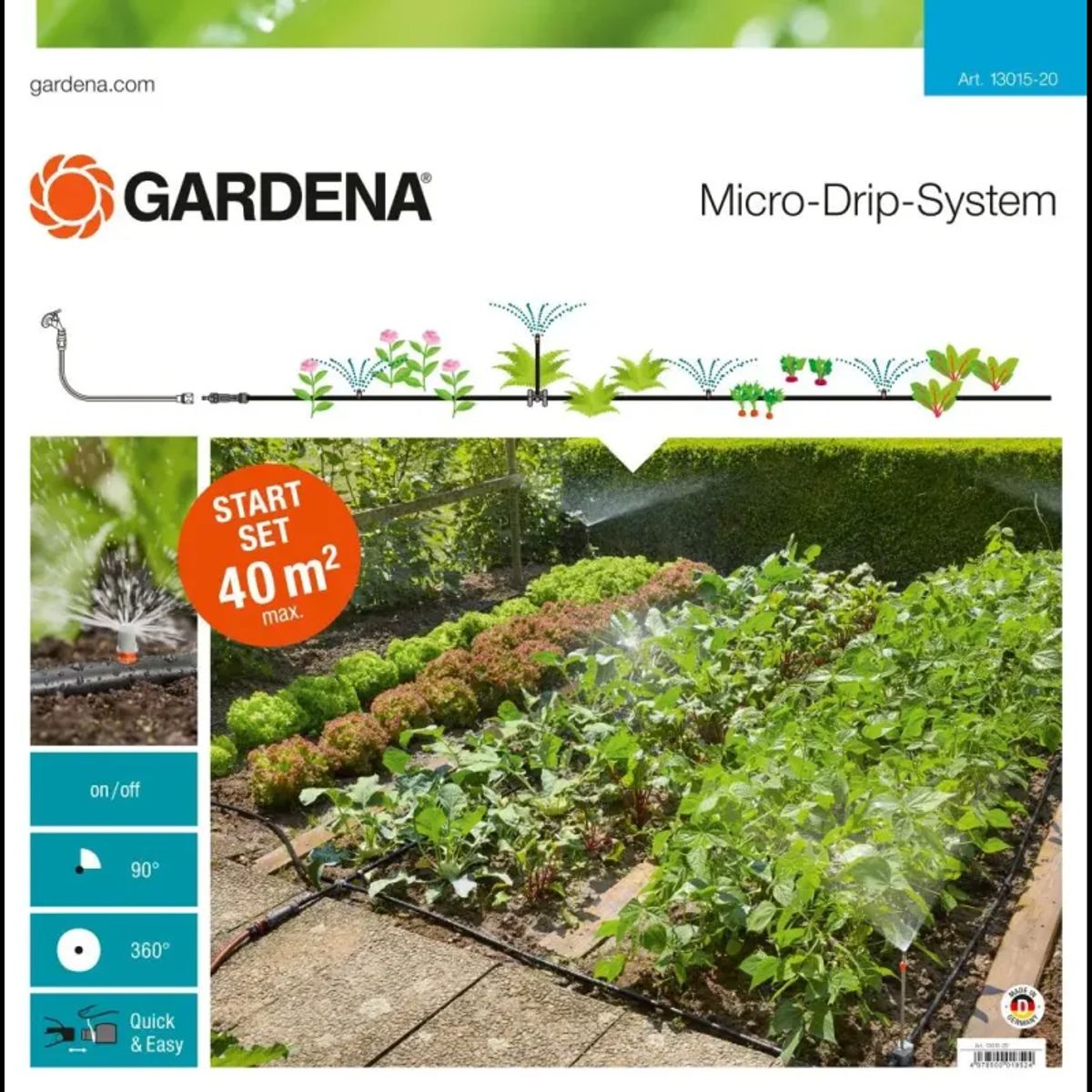 Gardena Startsæt Micro Drip Planteområder 40 meter - 13015-20