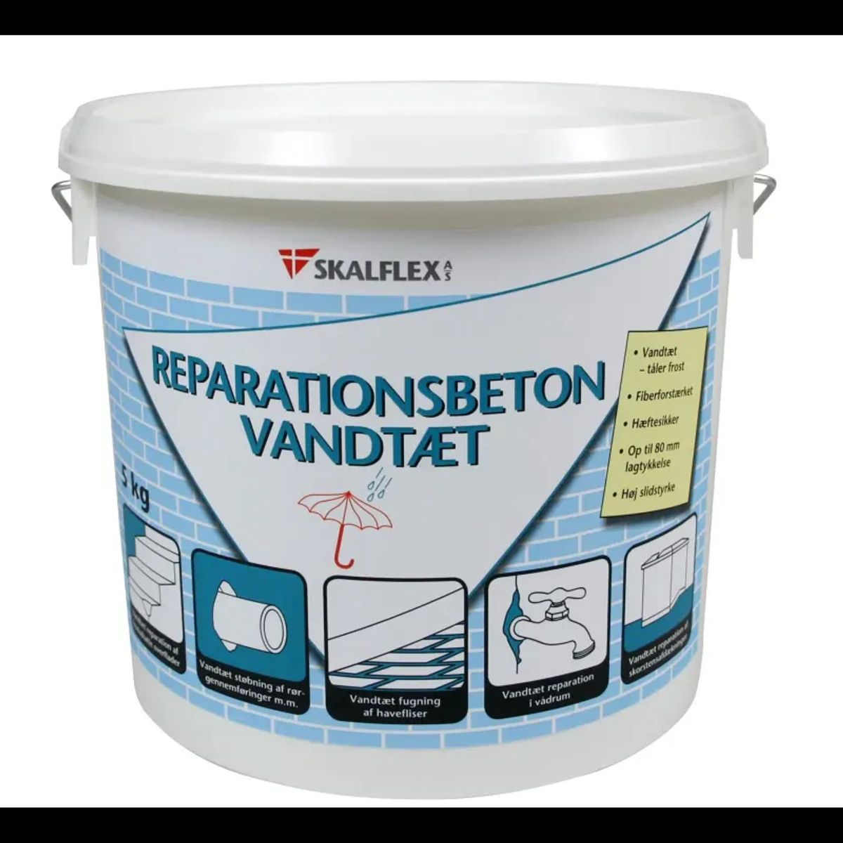 Skalflex Reparationsbeton - Vandtæt 5kg