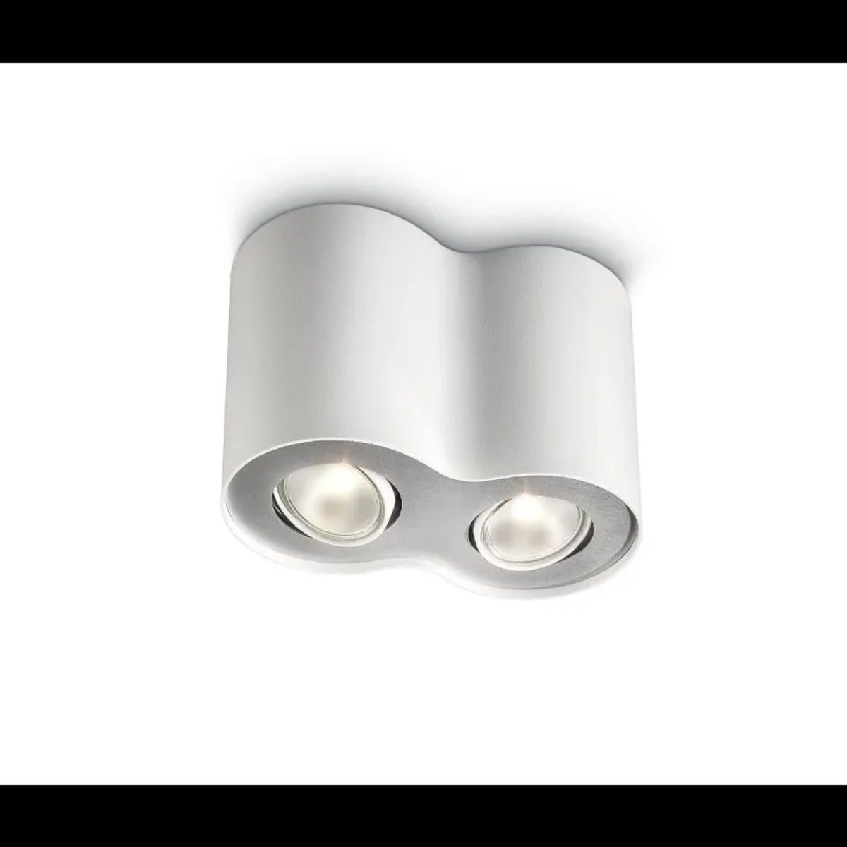 Philips Pillar Plate/spiral Hvid 2x50w