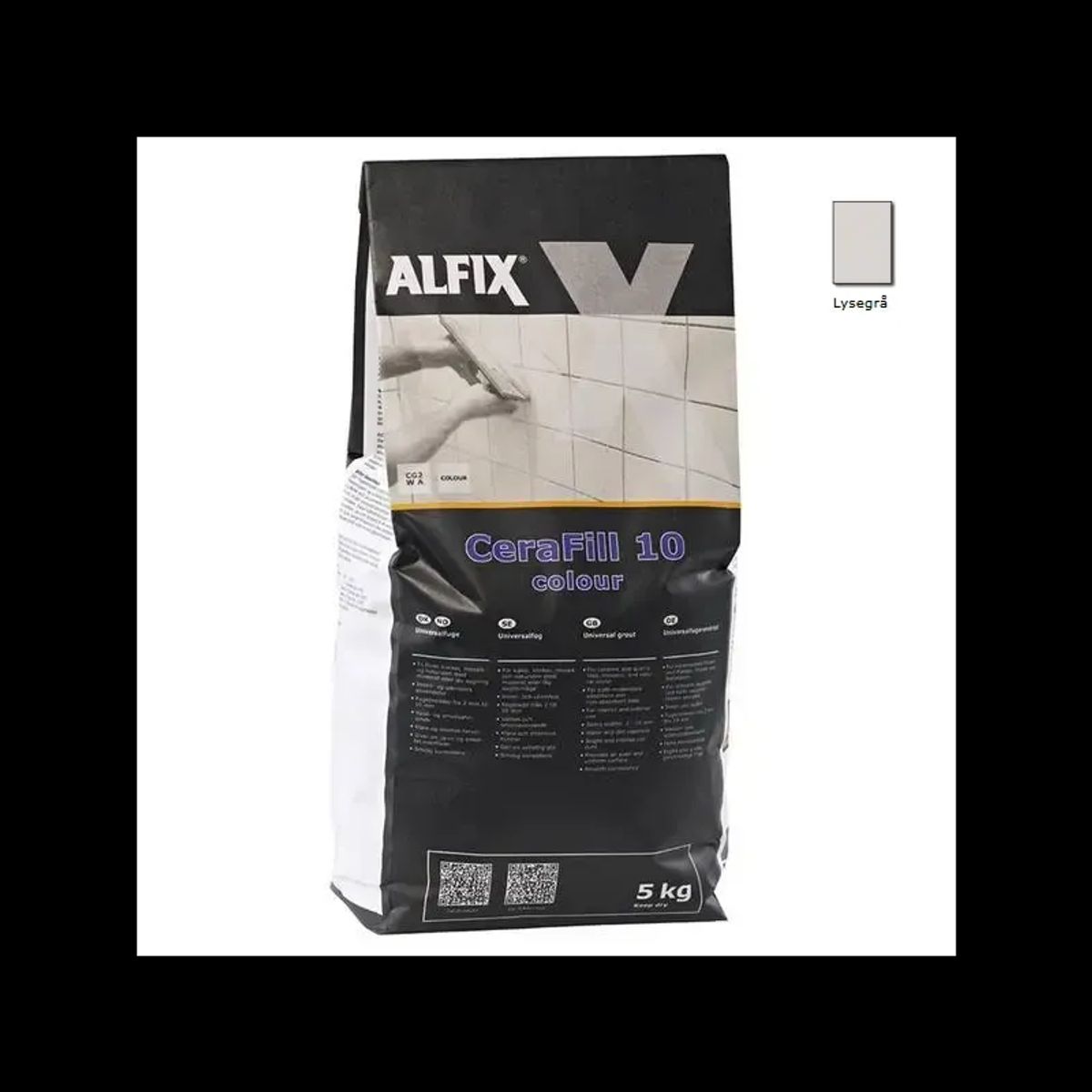 Alfix Cerafill 10 Colour Lysgrå - 5 Kg