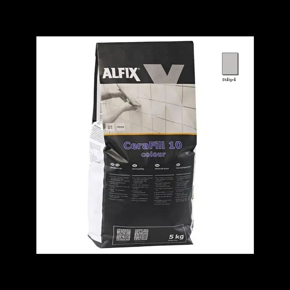 Alfix Cerafill 10 Colour Stålgrå - 5 Kg