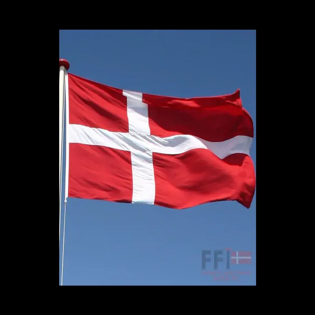 Dannebrogsflag Til 4 Meter Glasfiberflagstang