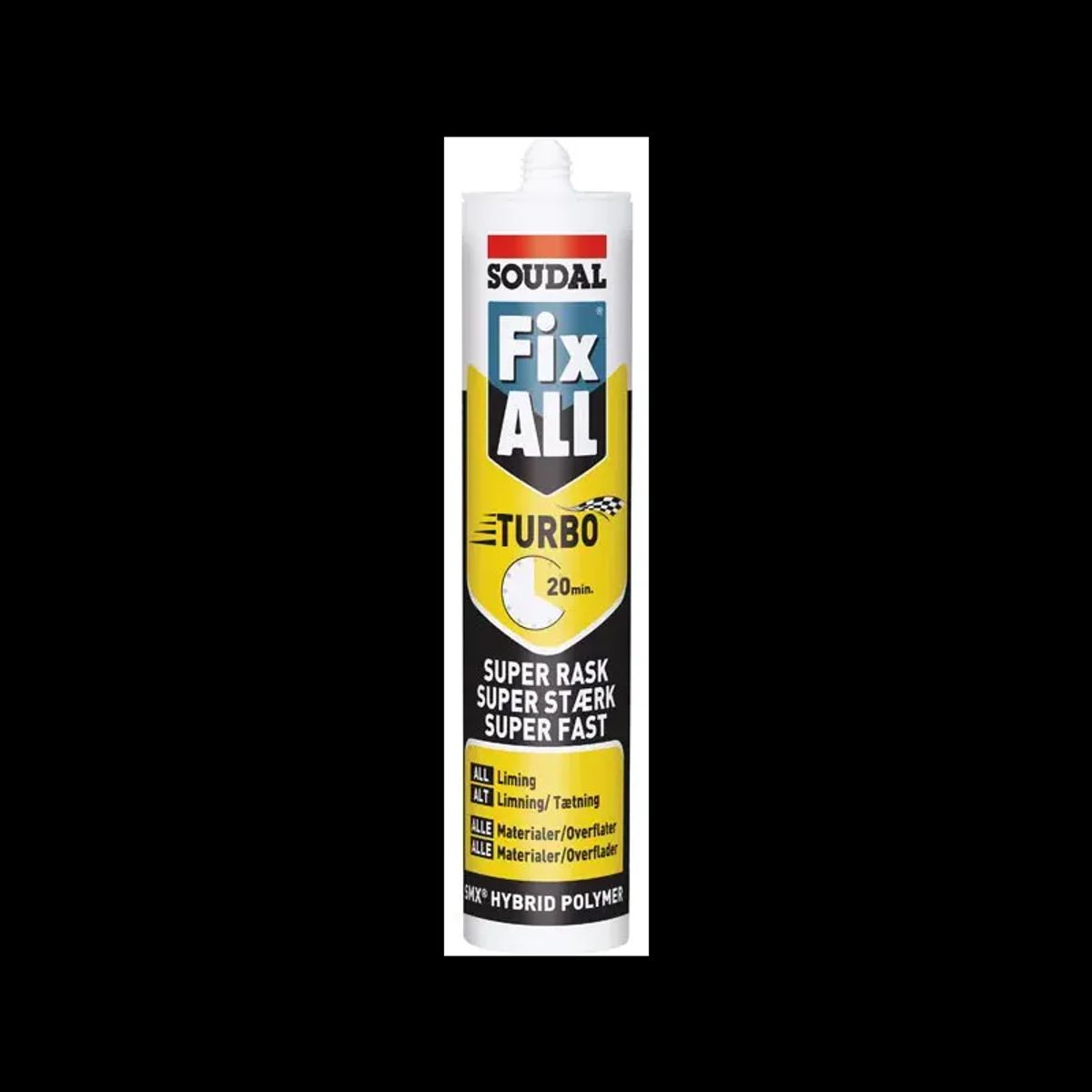 Fix All Turbo Montagelim 290ml Soudal Hvid